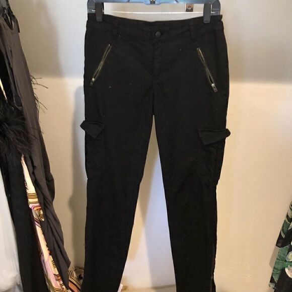 Bebe black cargo pants sz 27 - Picture 1 of 5